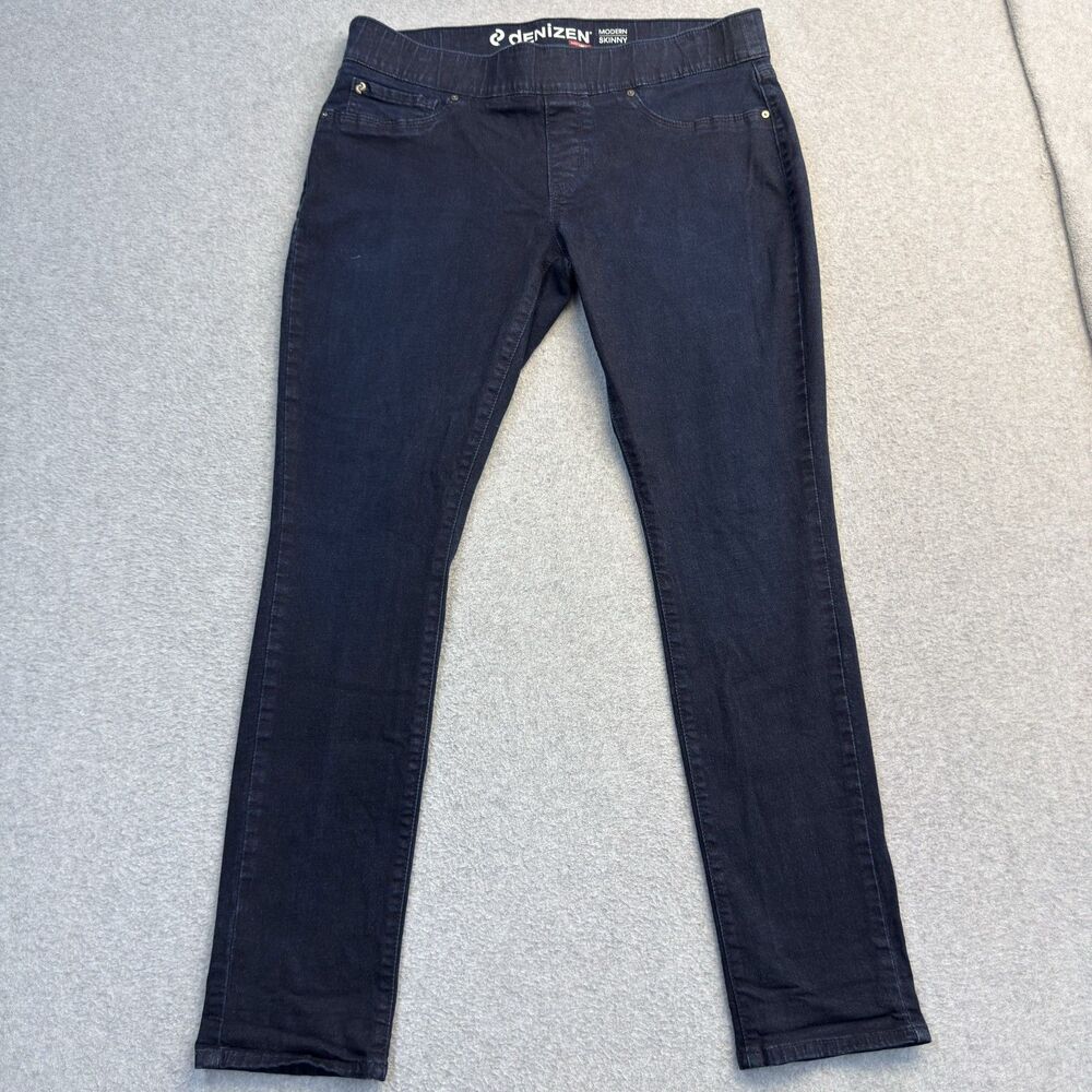 Levis Denizen Jeans Womens 16M Dark Wash Denim Modern Skinny Pull On Comfort